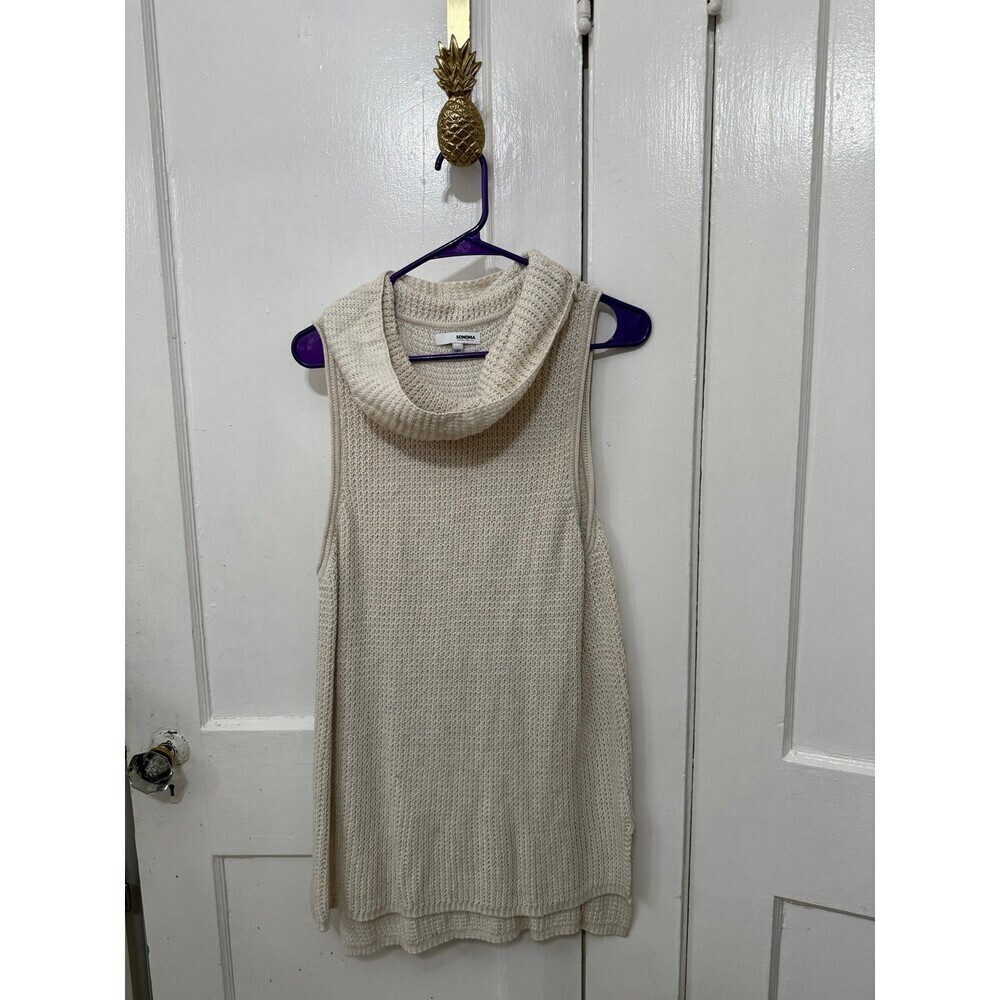 Sonoma Sleeveless Knit Cowl Neck Sweater Top